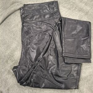Black Faux Leather Leggings